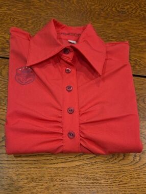 Gersemi Button Down Short Sleeve Equestrian Shirt Size Small